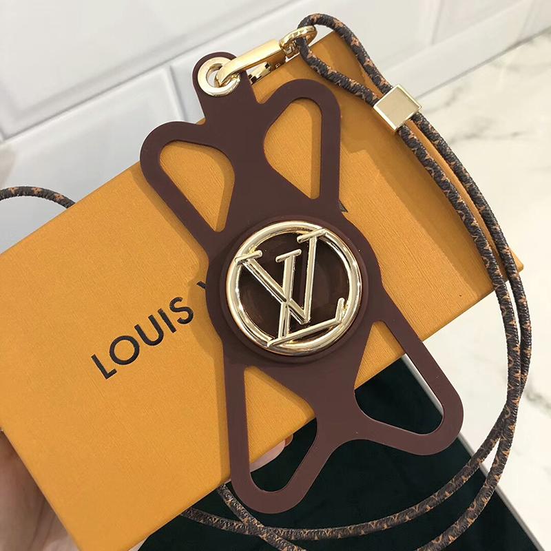 Louis Vuitton Style Louise Phone Holder Strap Monogram Shockproof Protective Designer iPhone ...