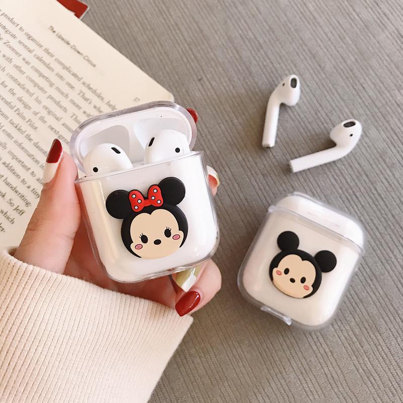 Disney Mickey Minnie Mouse Hard Clear Protective Shockproof Case For Apple Airpods 1 2