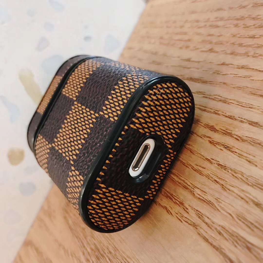 Louis Vuitton Style Damier Leather Box AirPods 1 & 2 Case – Casememe