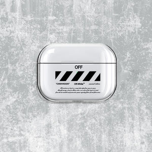 OFF White Style Clear Hard Protective 