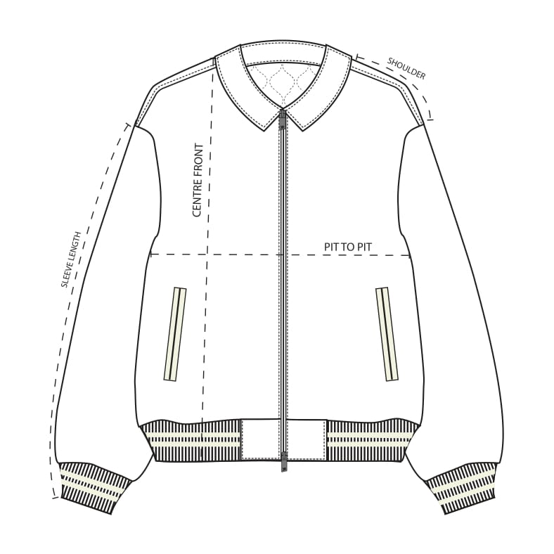 Size Chart - M01143 - 01, 04, 62 & 109 RACING TEAM VARSITY JACKET ...