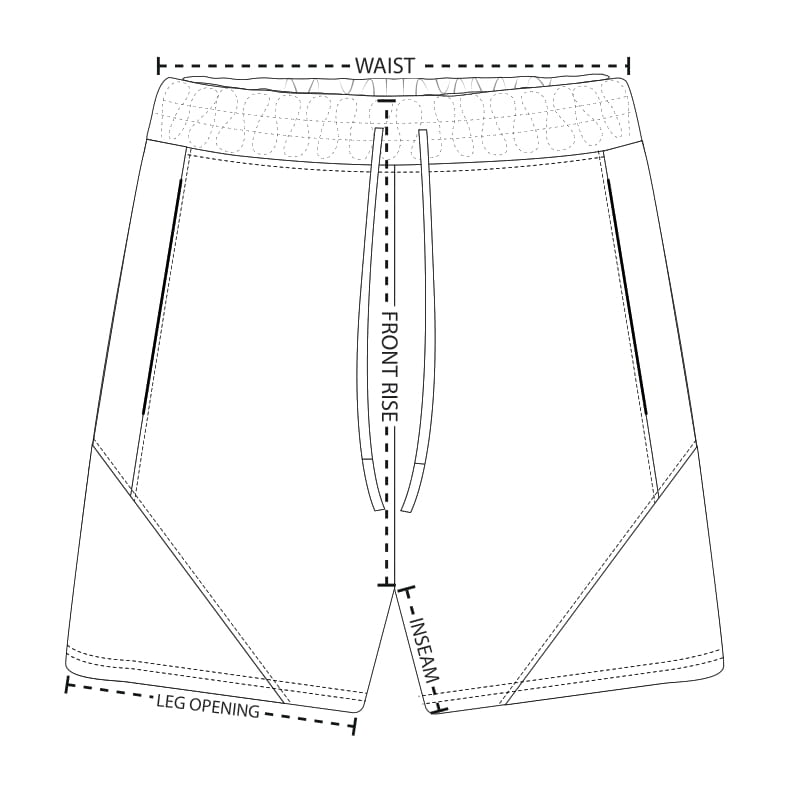 SIZE CHART SPECIAL MESH SHORTS — NOTHIN'SPECIAL