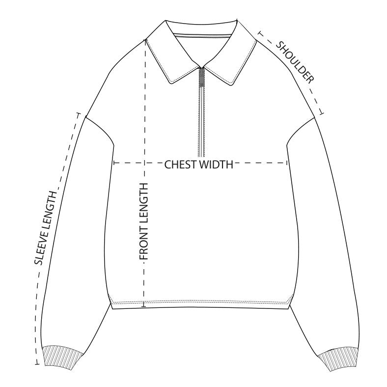 Size Chart - MS4022 - Season Tour Quarter Zip Sweater | REPRESENT CLO