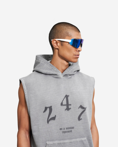 Vintage 247 Sleeveless Hoodie