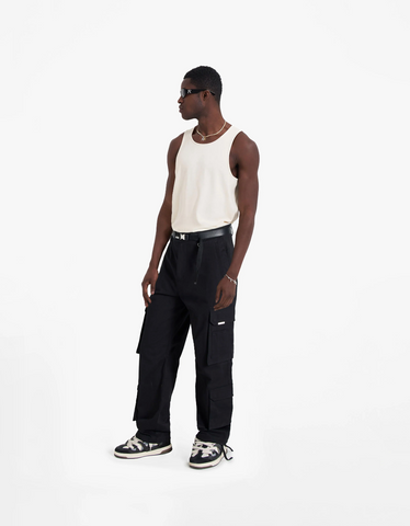 black cargo pants