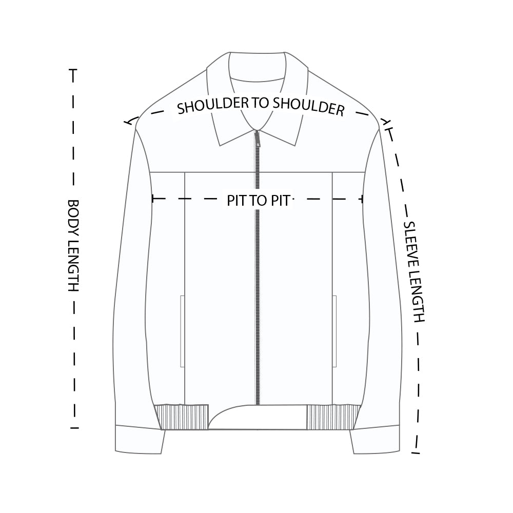 Size Chart - Velour Jacket | REPRESENT CLO