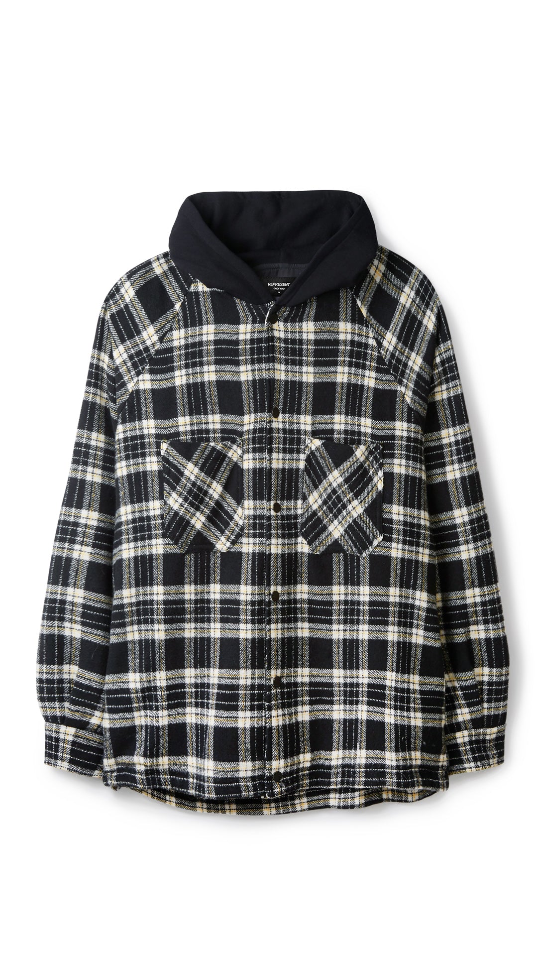 black flannel with hood