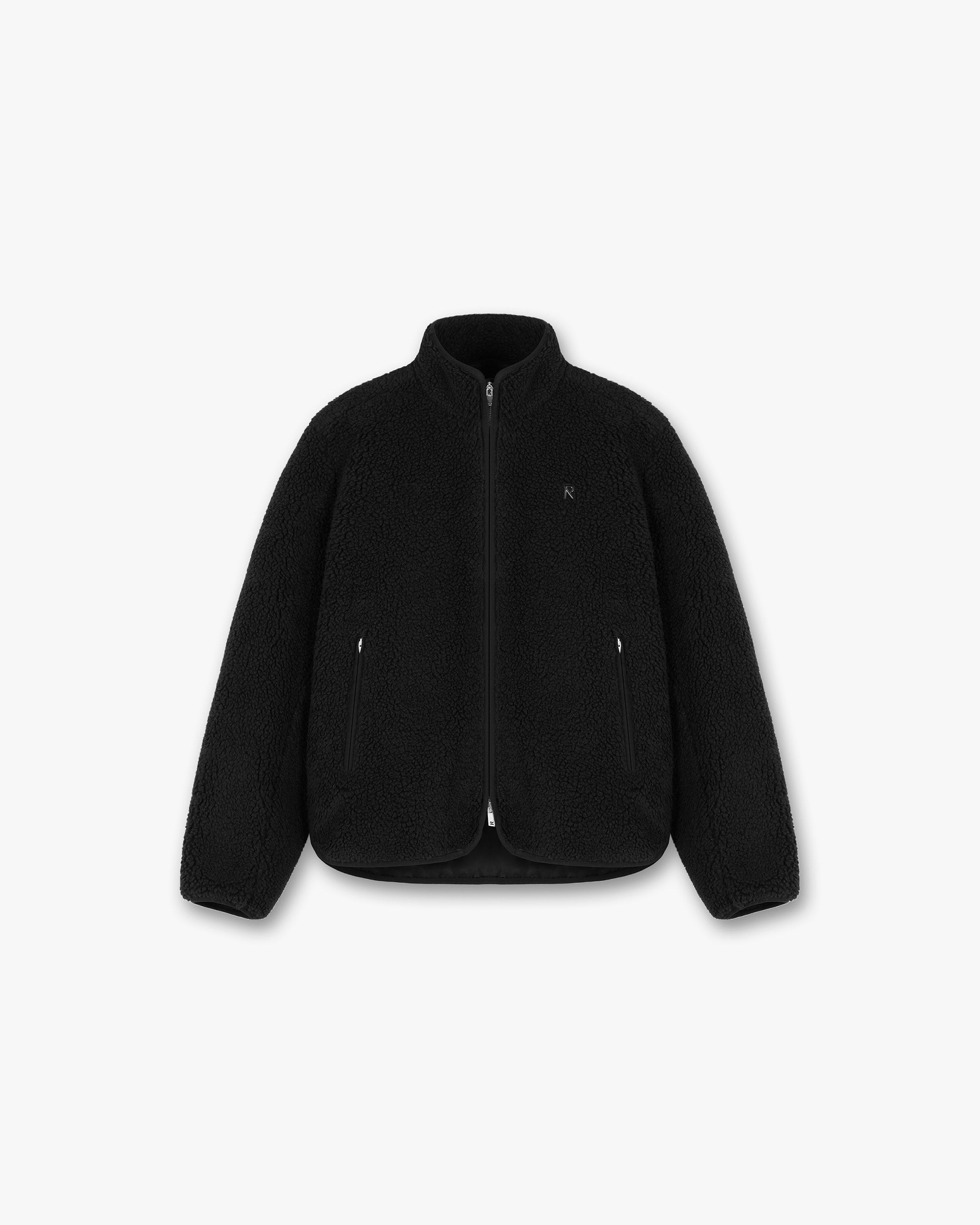 Fleece Zip Through | Black | REPRESENT CLO