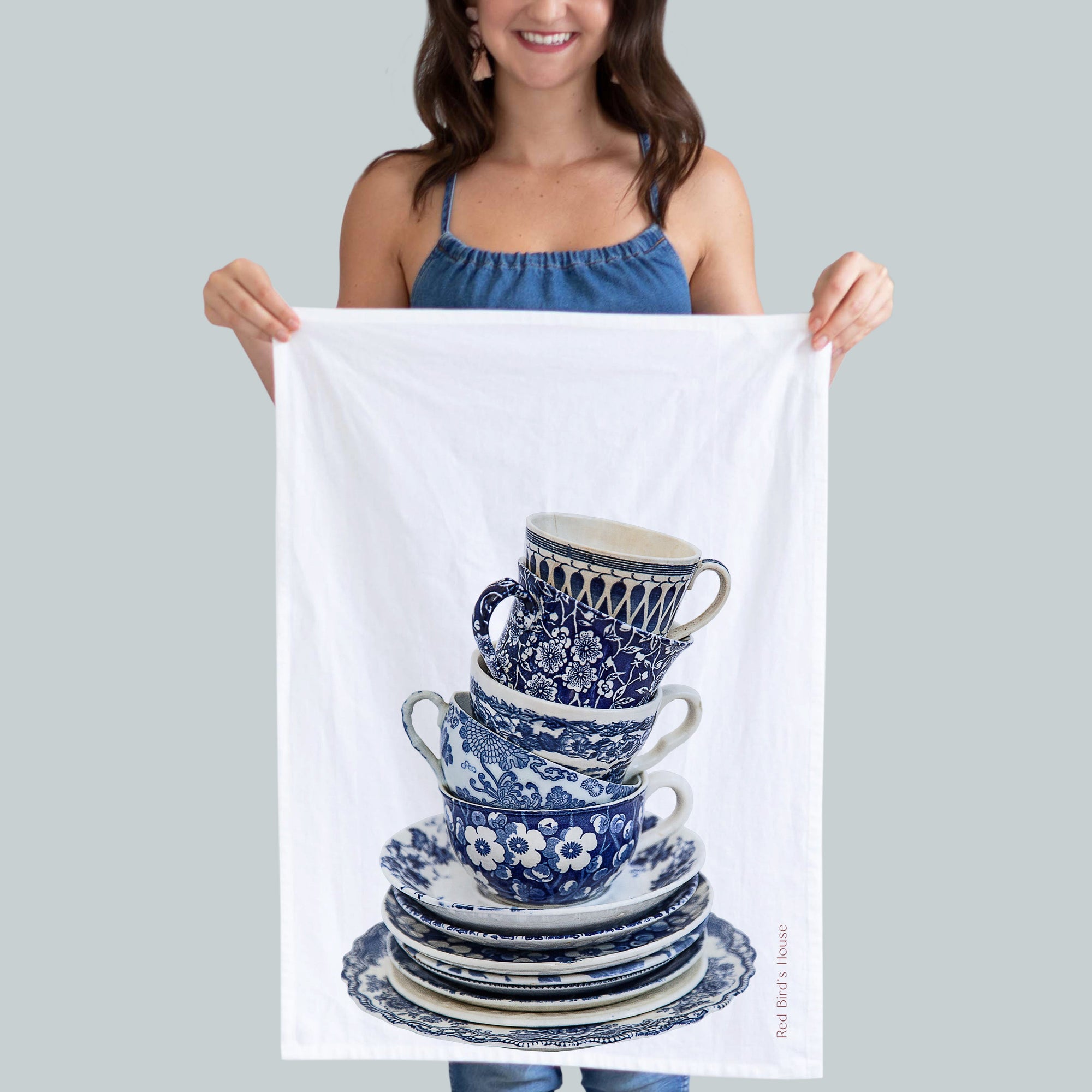 New Towels Teapot design blue red kitchen towel 2Pcs Luxury Kitchen Towel  Set napkin Cotton Highly