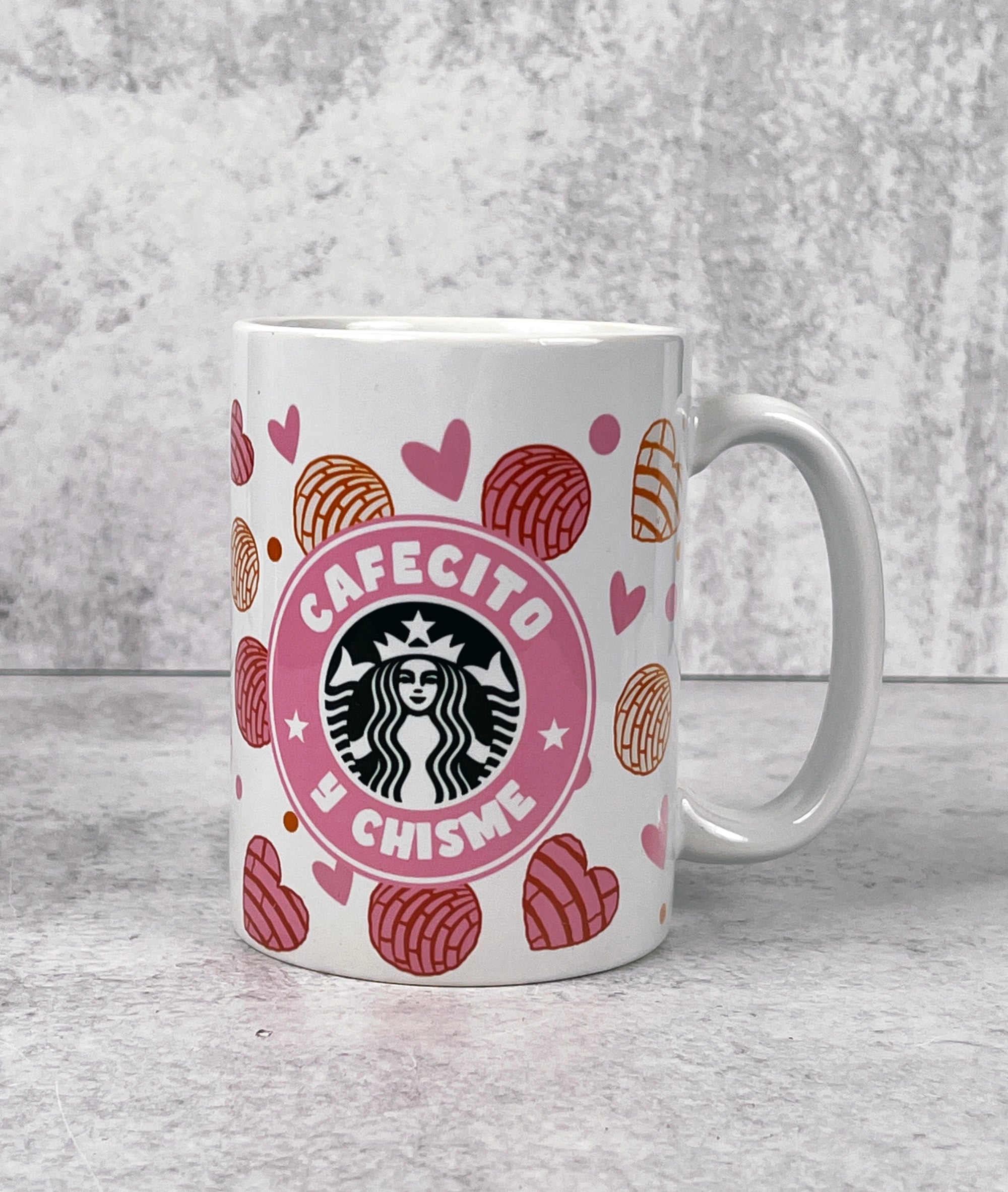 Concha Cup Cafecito Y Chisme Cup Cold Cup Rose Gold 