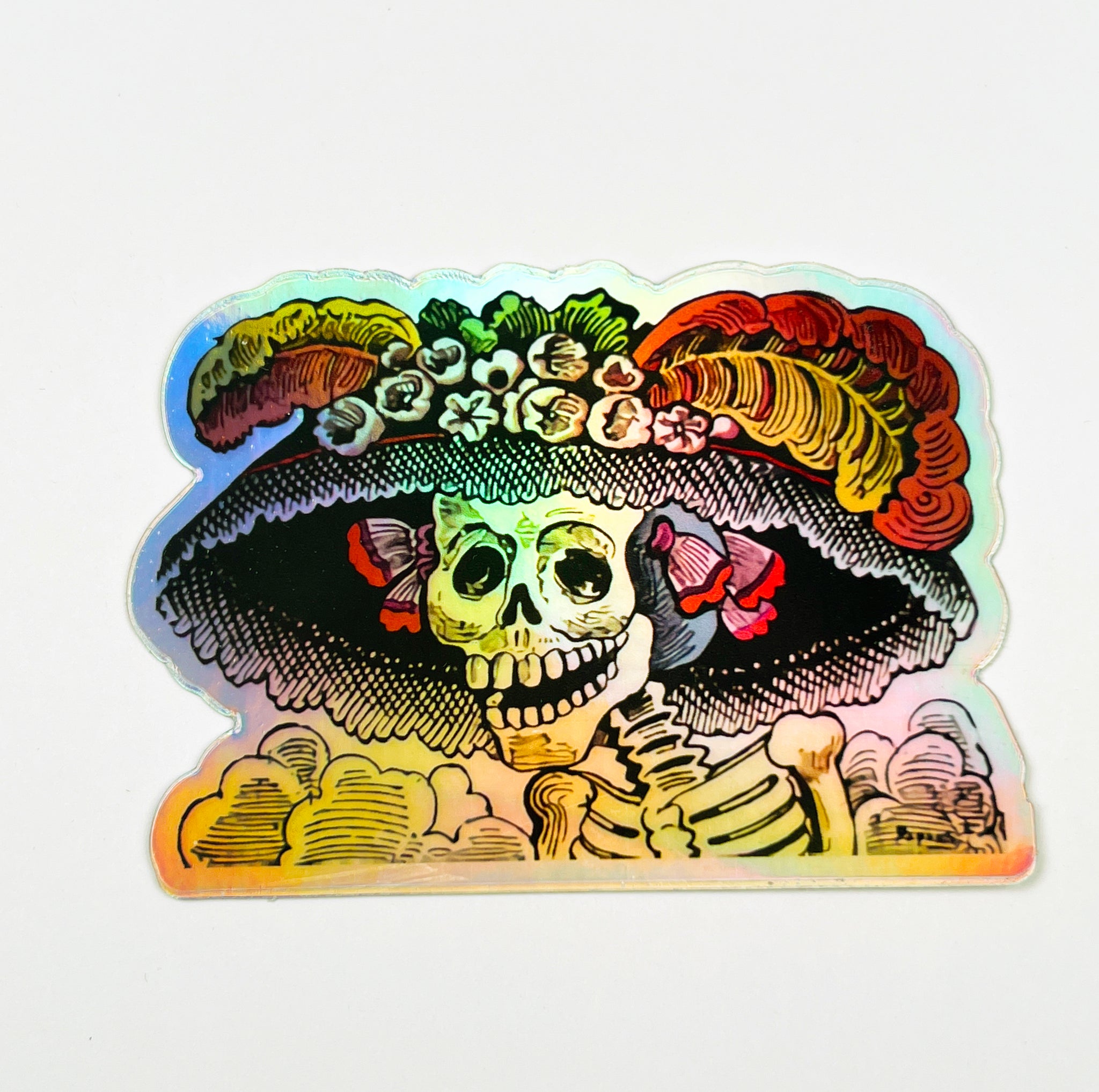 Stickers tete de mort mexicaine hello Kitty