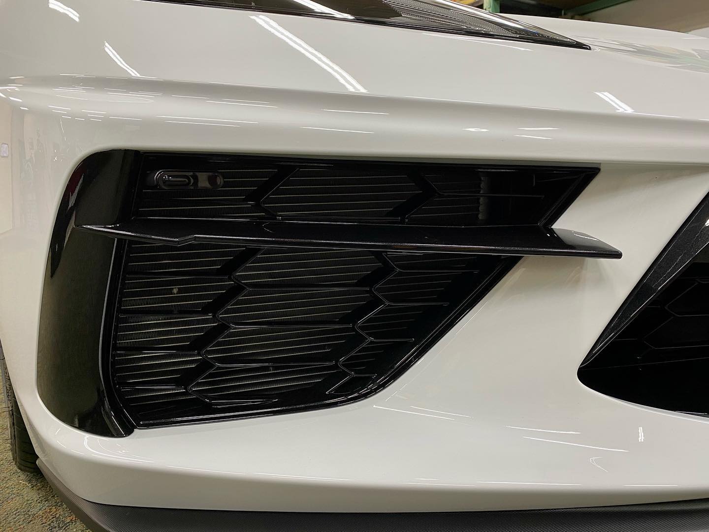 Chevrolet Corvette C8 Hidden Radar Detector Laser Jammer Radenso RC M installed by High Fidelity Autosport