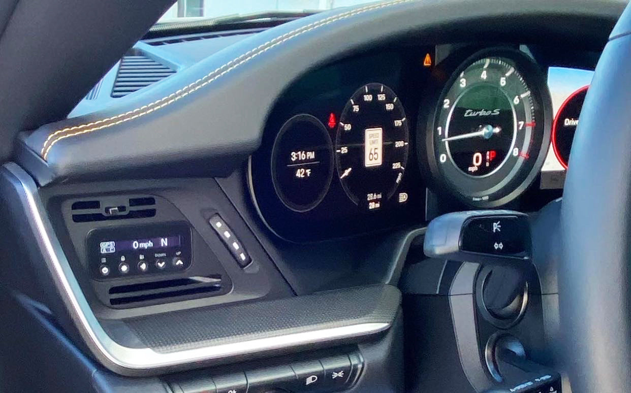 Porsche 911 Turbo S Radenso RC M Hidden Radar Detector Laser Jammer installed by Luxury Details