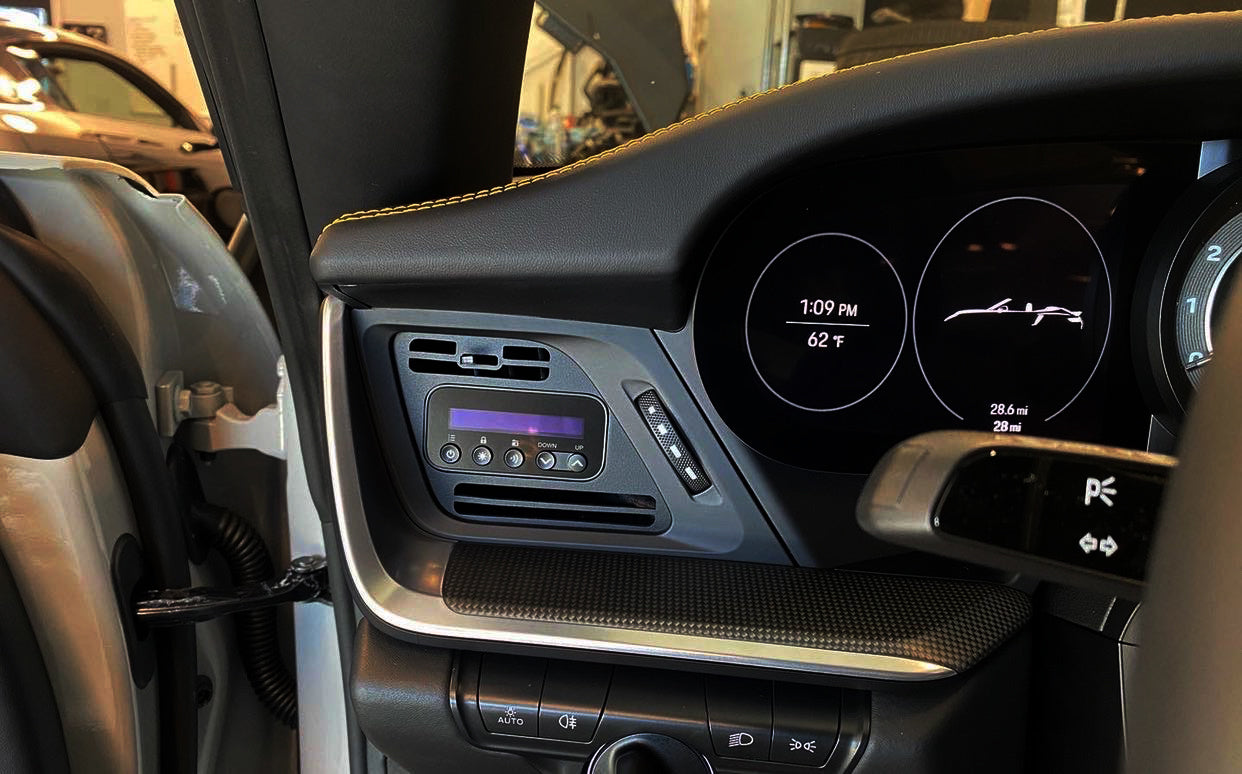 Porsche 911 Turbo S Radenso RC M Hidden Radar Detector Laser Jammer installed by Luxury Details