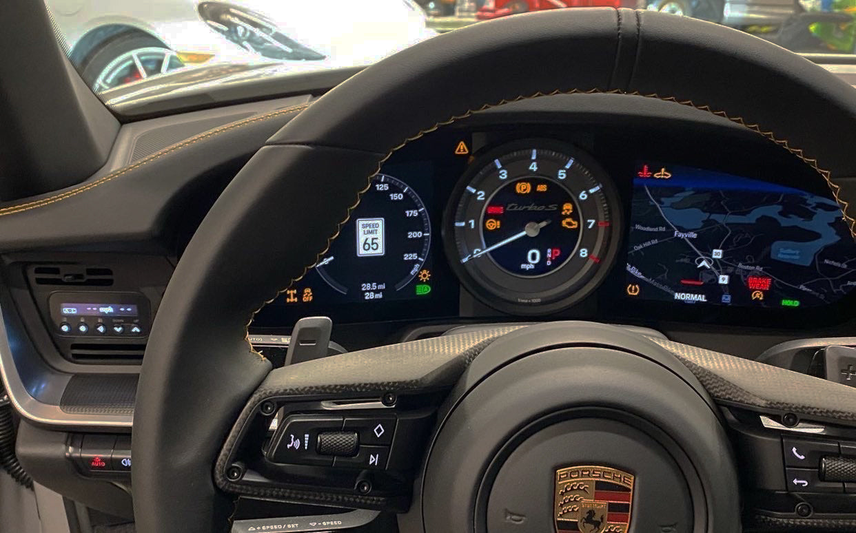 Porsche 911 Turbo S Radenso RC M Hidden Radar Detector Laser Jammer installed by Luxury Details