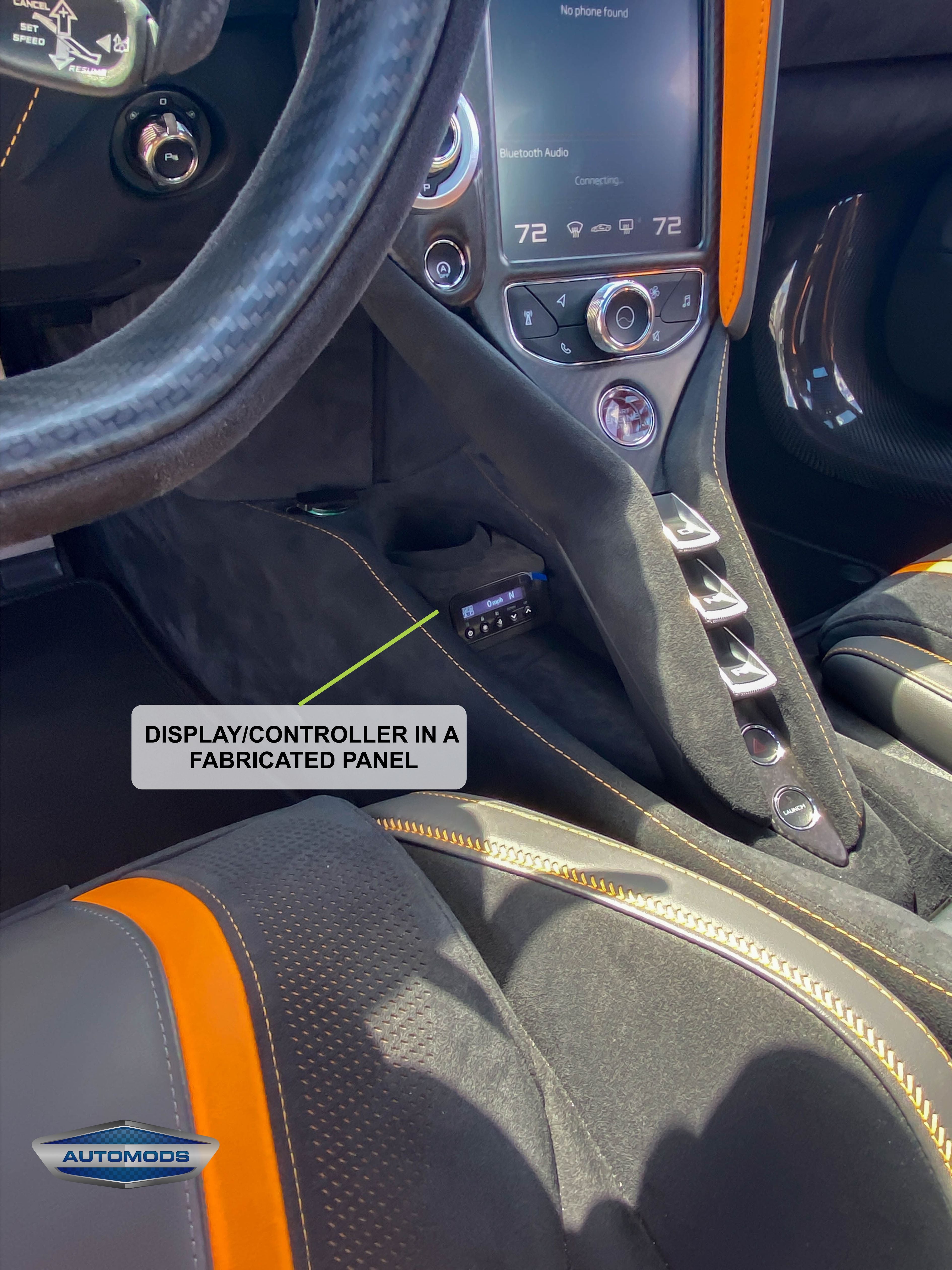 McLaren 720S hidden radar detector laser jammer Radenso RC M installed by Automods