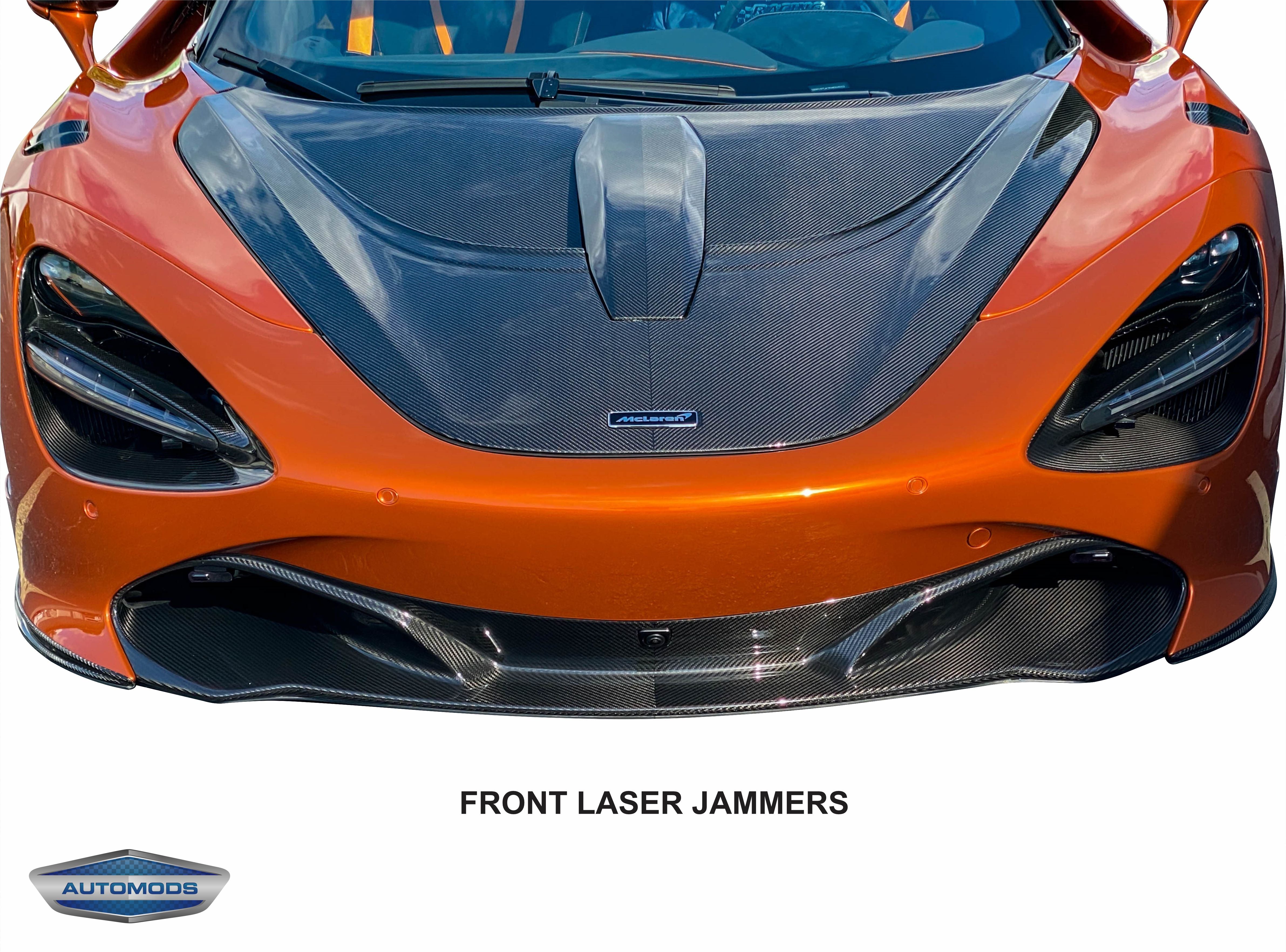 McLaren 720S hidden radar detector laser jammer Radenso RC M installed by Automods