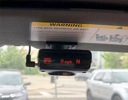 Radenso Pr</a>o M using a Pro Series Visor Mount - mounted in a car ready to detect!