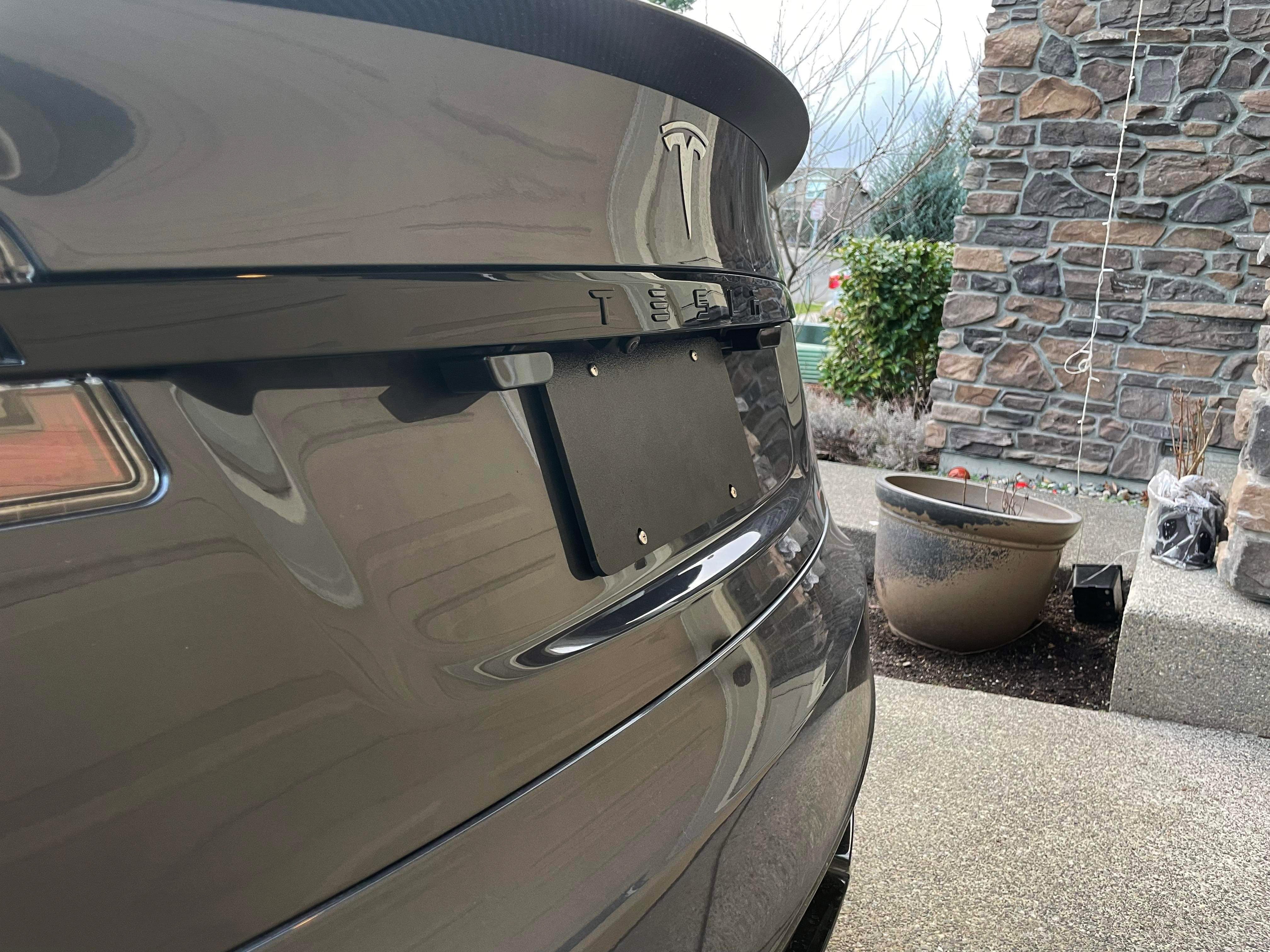 Tesla Model S Plaid with Radenso RC M Radar Detector Laser Jammer Hidden Installation installed by Systems Unlimited