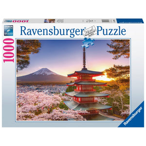 Puzzle Ravensburger - Flores de Cerezo del Monte Fuji. 1000 piezas-Puzzle-Ravensburger-Doctor Panush