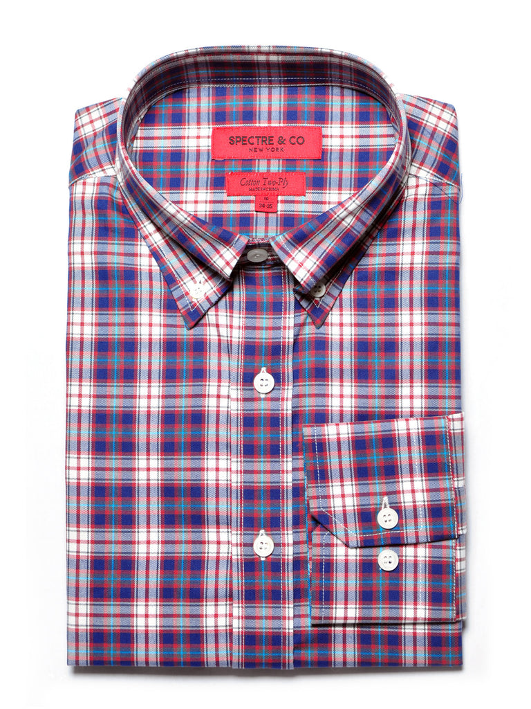 Pattern Shirts - Slim Fit Ferris Plaid Dress Shirt