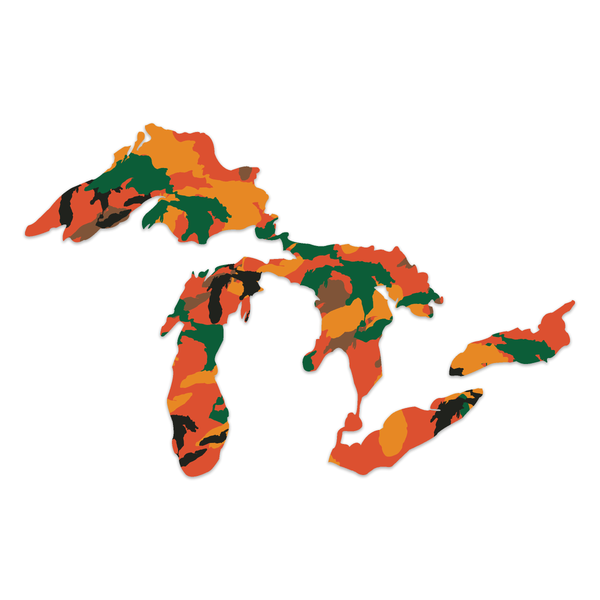 Great Lakes Proud Camo Sticker, Great Lakes Proud
