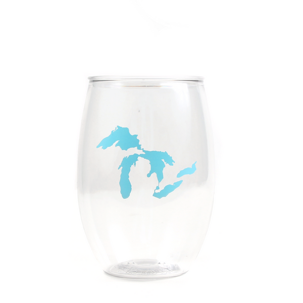 Lake Mead laser Etched Stemless Wine Glass– Houseboat Kings