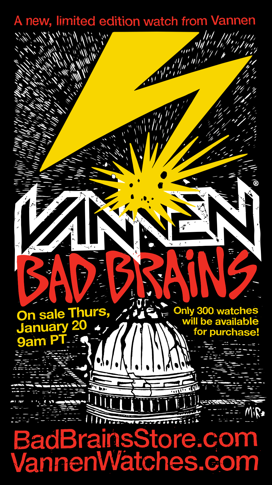 Bad Brains x Vannen Watch announcement