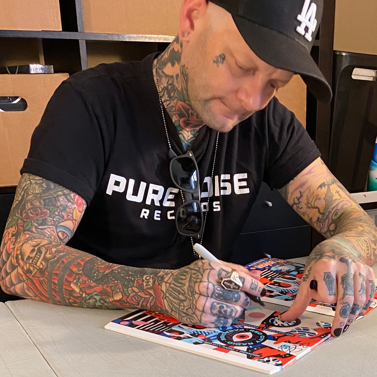 Derik Envy signing Red City Radio "Paradise" watch packaging