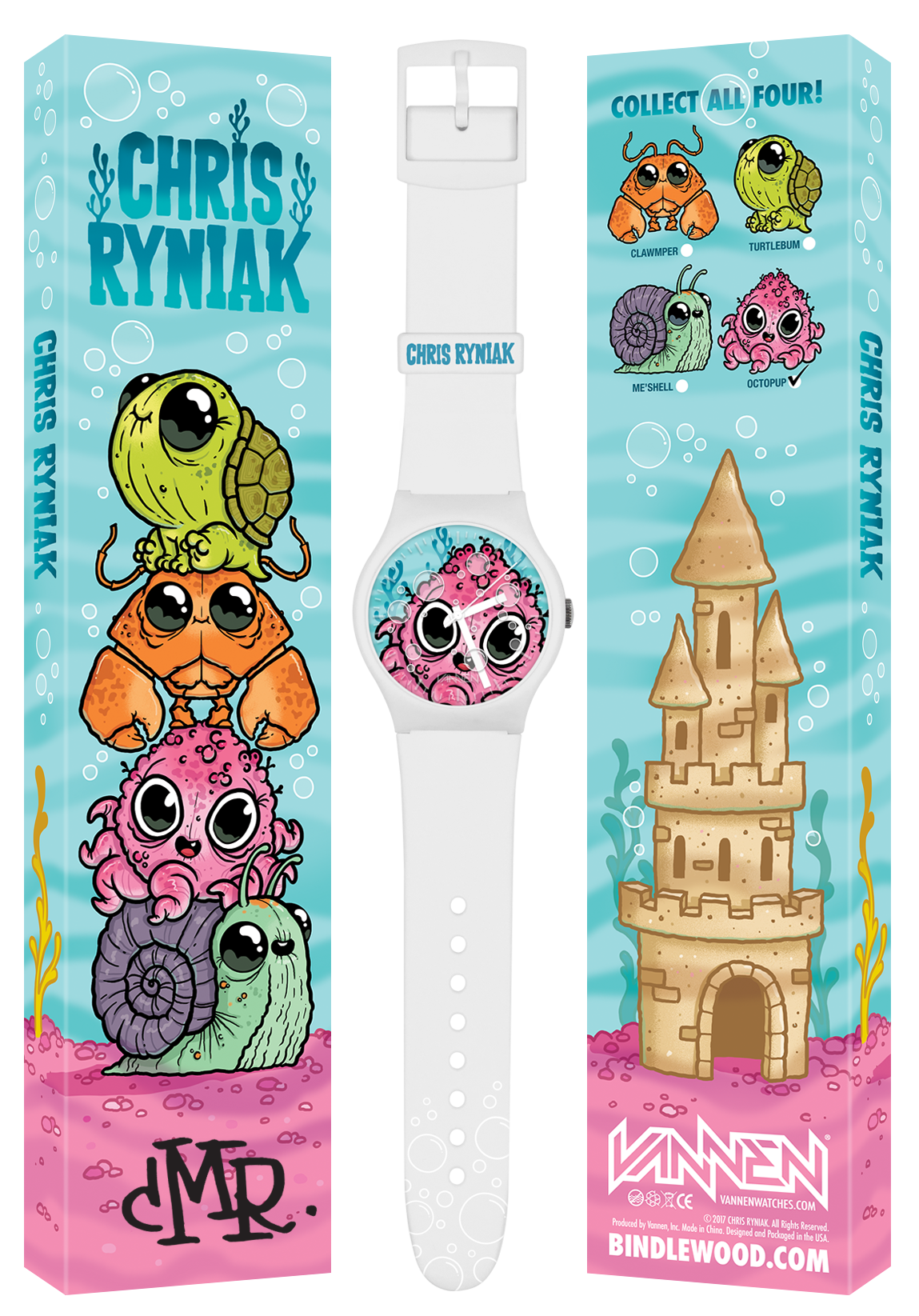 Chris Ryniak limited edition 'Octopup' Vannen Artist Watch