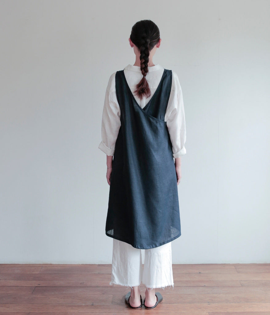 linen apron dress