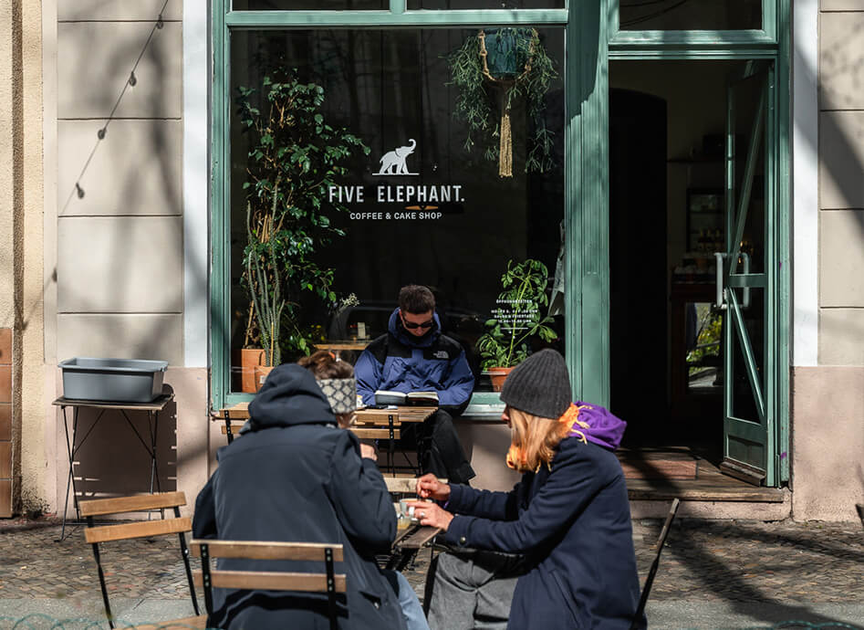 Five Elephant Kreuzberg inside the coffeeshop