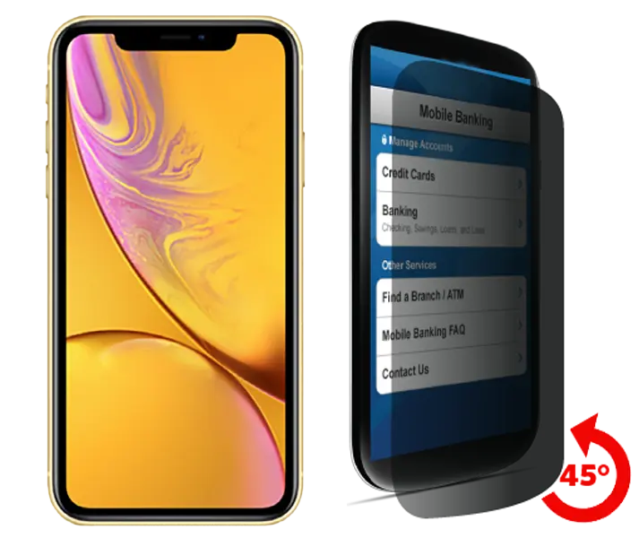 cellhelmet Privacy Tempered Glass for iPhone XR