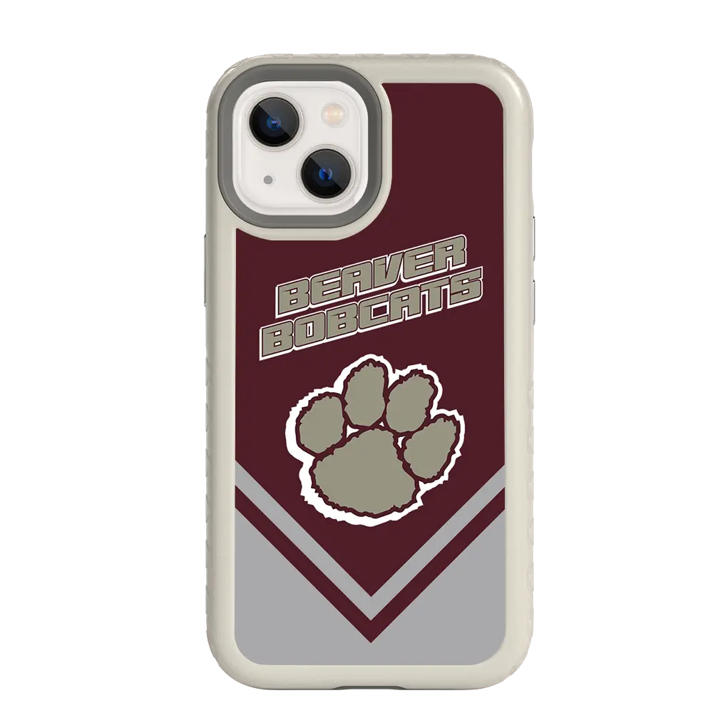 Beaver Cheerleading Apple iPhone 13 Mini  Pawprint - Custom Case - GrayPawprintProSeries - cellhelmet