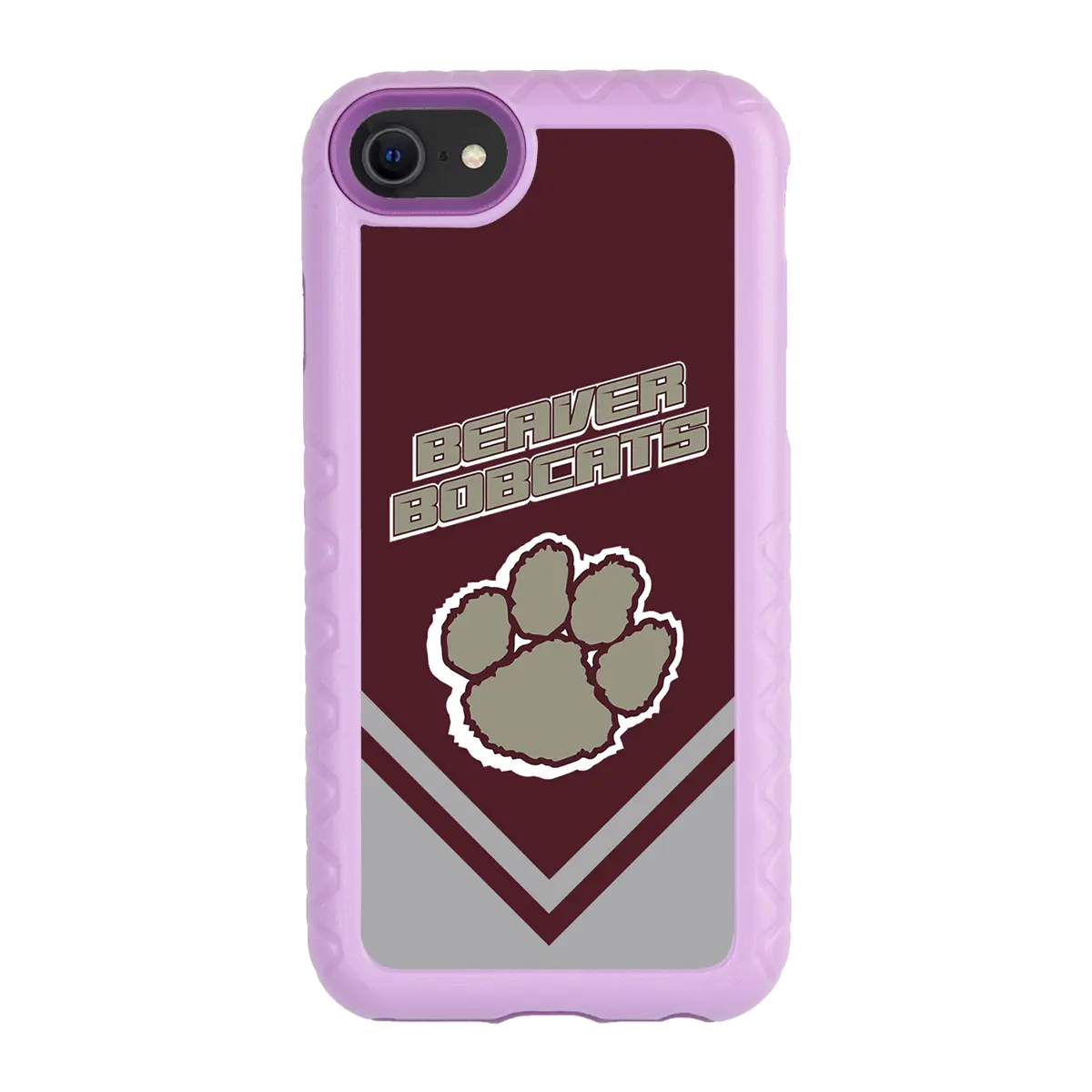 Beaver Cheerleading Apple iPhone SE (2020) / 6 / 7 / 8  Pawprint - Custom Case - LilacBlossomPawprintProSeries - cellhelmet