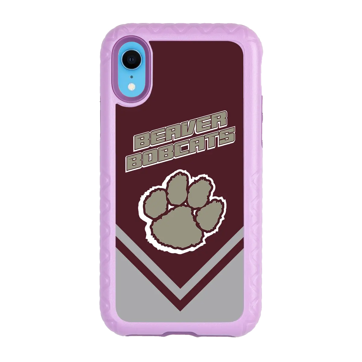 Beaver Cheerleading Apple iPhone XR  Pawprint - Custom Case - LilacBlossomPawprintProSeries - cellhelmet