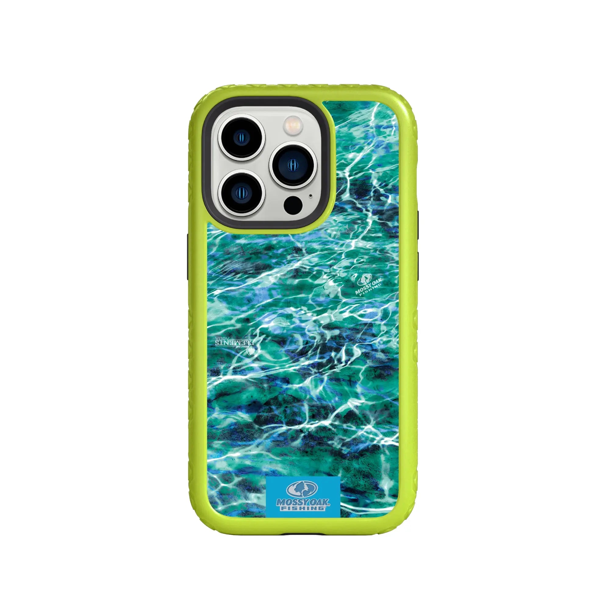 Mossy Oak MagSafe Dual Layer Case Apple iPhone 14 Pro Max - Agua Seafoam Electric Lime