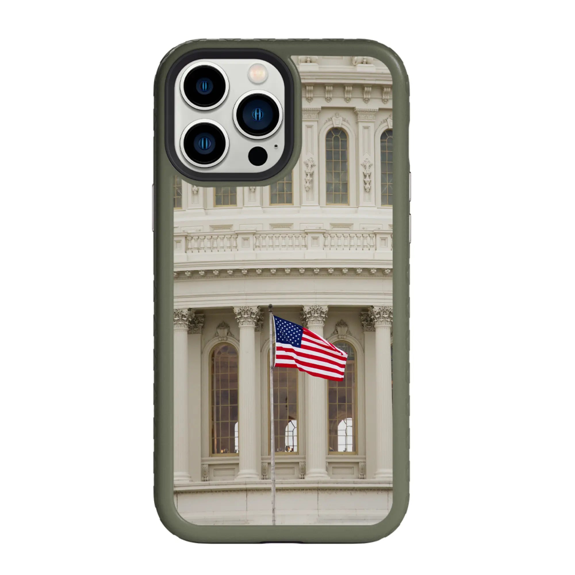 AppleiPhone13ProMaxOliveDrabGreen Unity Anthem | We The People Series | Custom Dual Layer Case Design for iPhone 13 Series cellhelmet cellhelmet