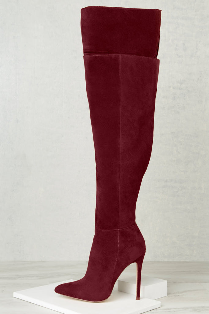 Irene Thigh High Boots (Wine) – Lilly's Kloset