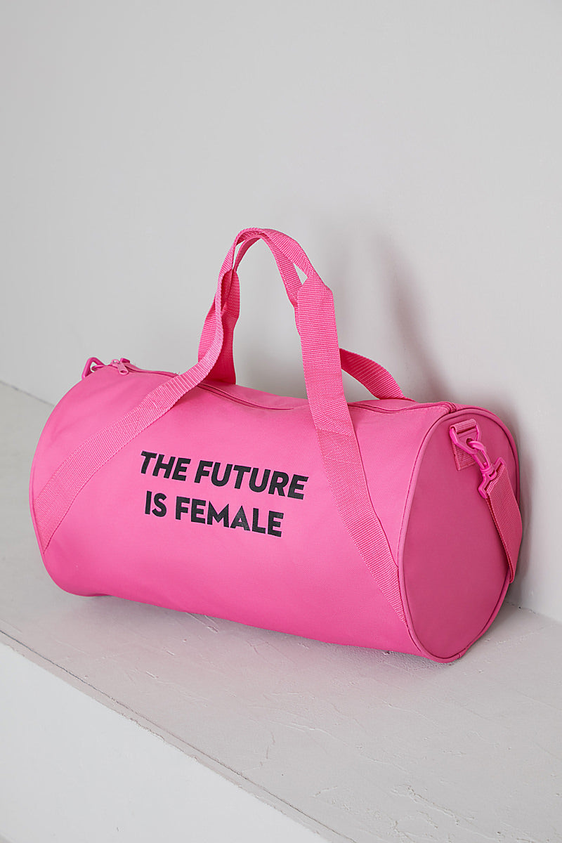 pink duffle bag