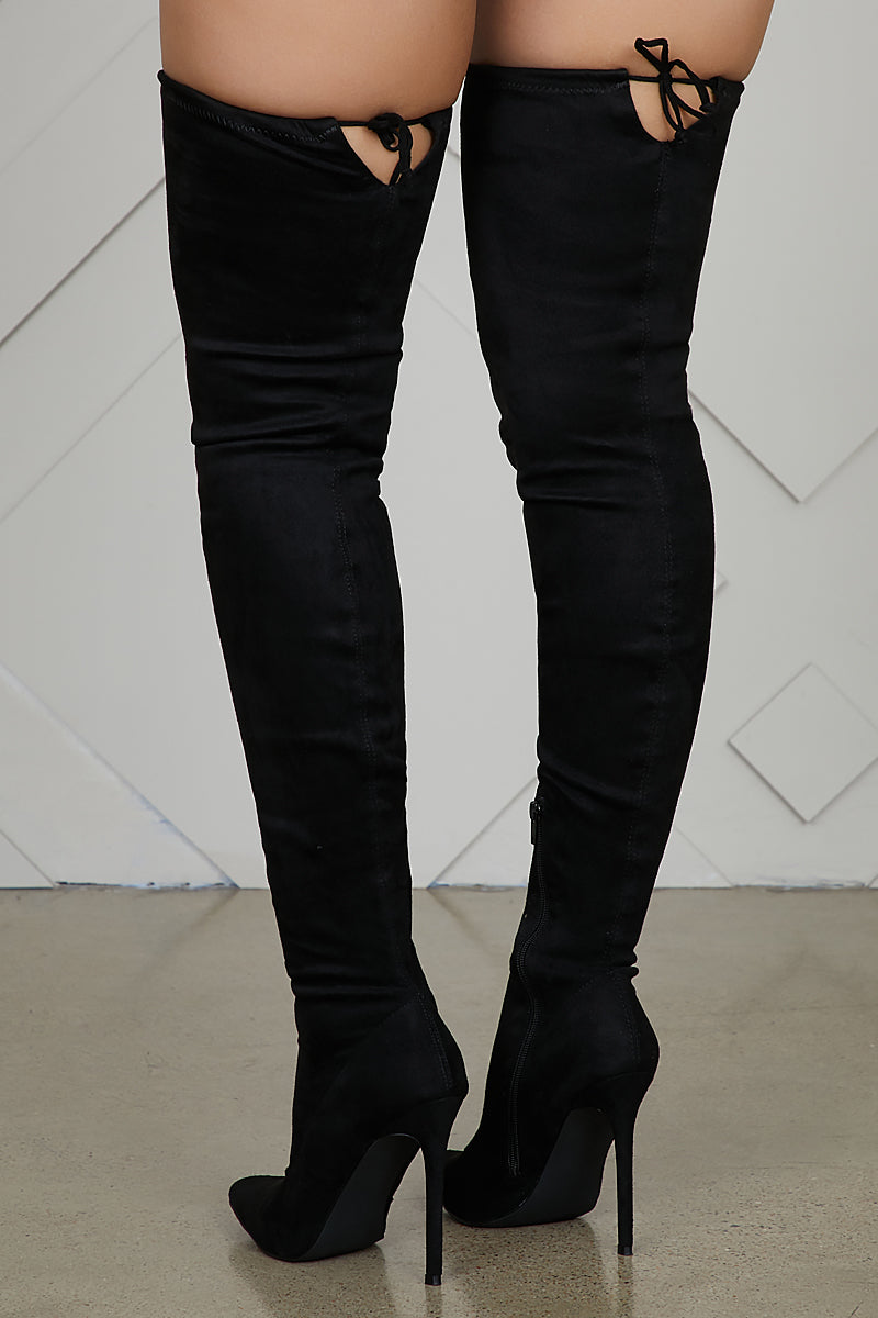 black knee high boots