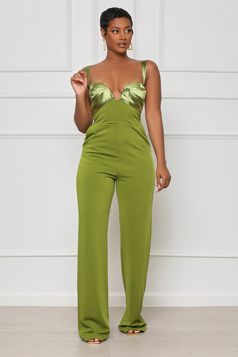 petite plunge jumpsuit