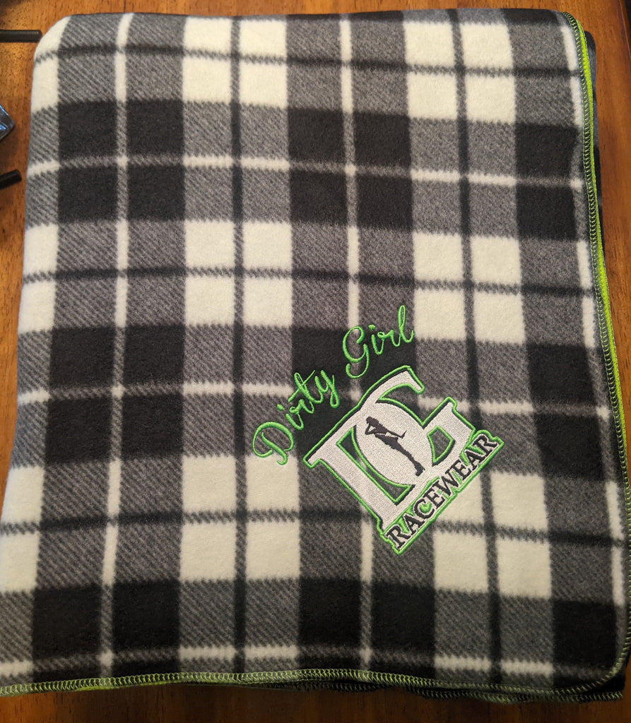 Checkered Flag Fleece Blanket Dirty Girl Racewear
