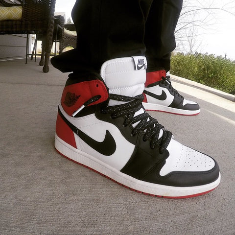 jordan 1s laced up