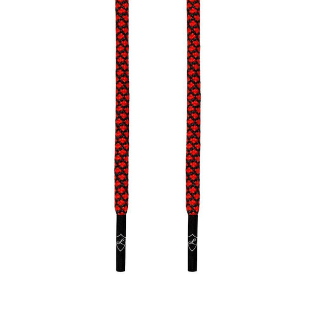 Laced Up Laces | Black Red Rope Shoelaces