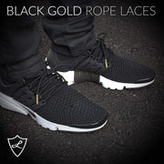 black and gold laces
