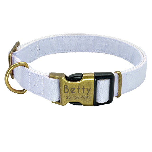 personalized nylon dog collar