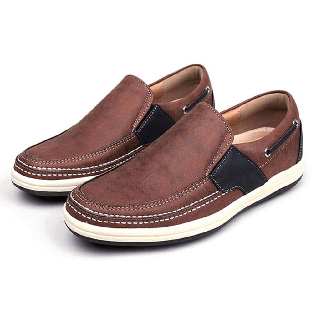 leather slip on boat shoes