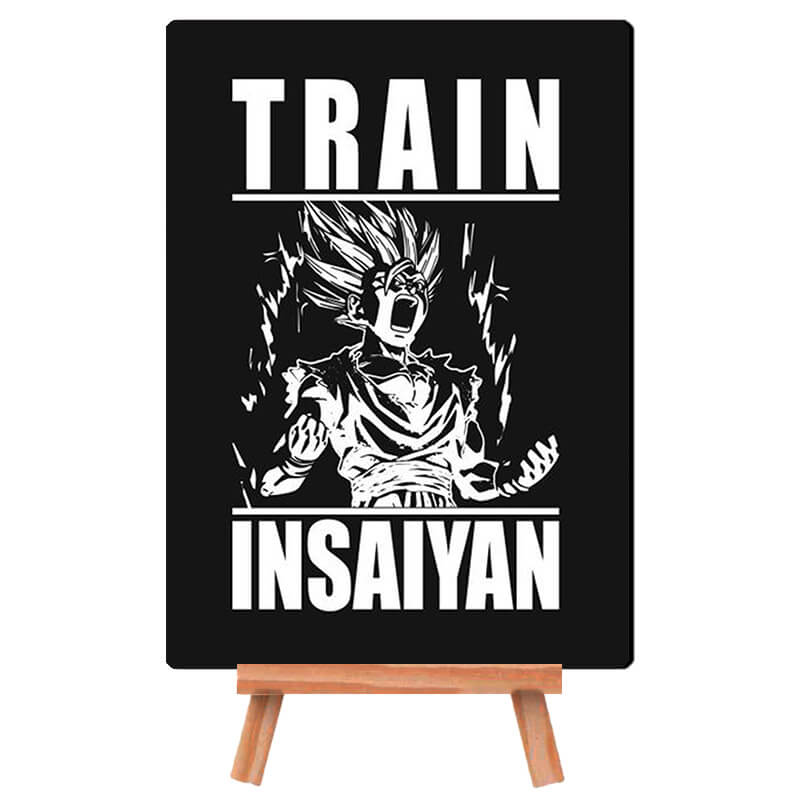 Dragon Ball Z Super Saiyan Train Insaiyan - Desk Decor Poster with Stand  -The Squeaky Store MDF Posters