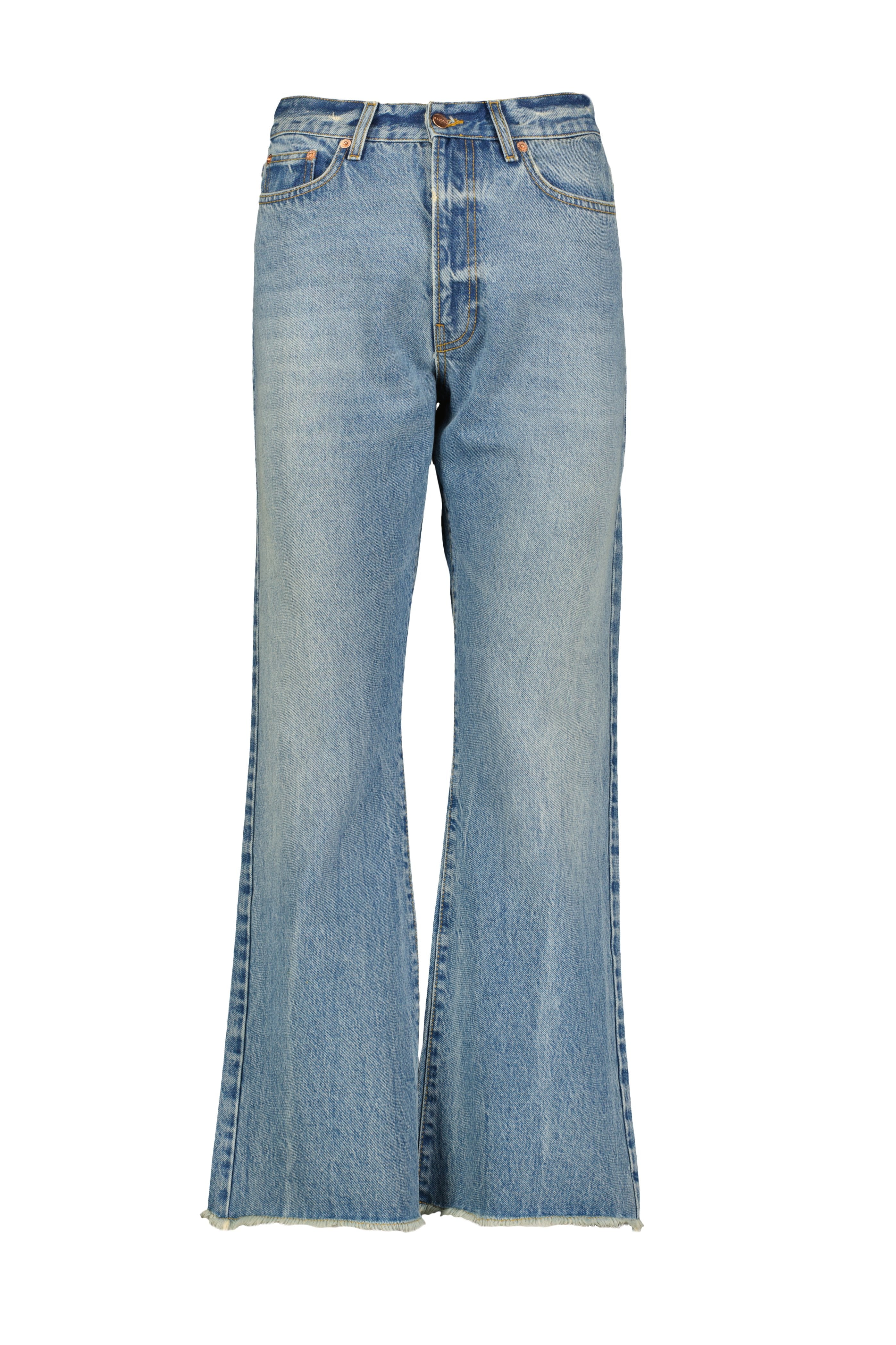 FIVE POCKET FLARE DENIM PANT Medium Blue